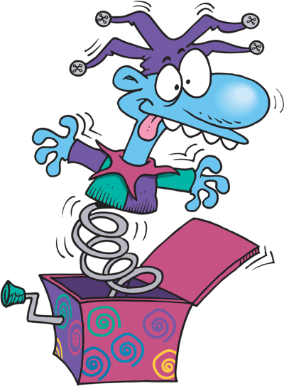 Laughing Jack — jack-in-the-box