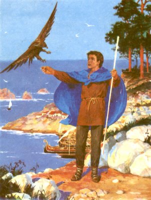 Иллюстрация на суперобложку издания «Волшебник Земноморья» в серии fantasy