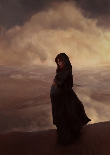 Чайни в пустыне — «Мессия Дюны» (&quot;Chani in the desert&quot; Interior illustration for &quot;Dune Messiah&quot; by Frank Herbert for Centipede Press)