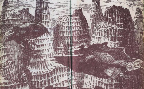 «Зловещий барьер» — Эрик Фрэнк Рассел. Художник 